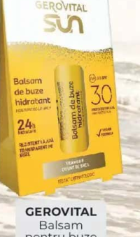 Gerovital Sun Balsam pentru buze cu SPF30, 5.7 ml