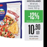 HOCHLAND Brânză Mozzarella rasă, 150 g