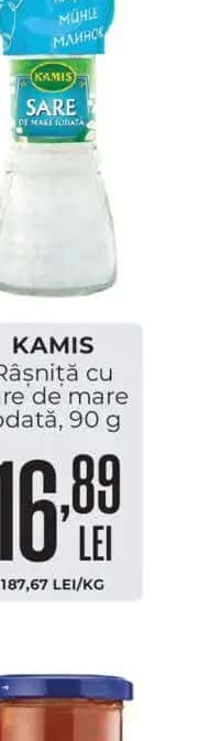 KAMIS Râșniță cu sare de mare iodată, 90 g
