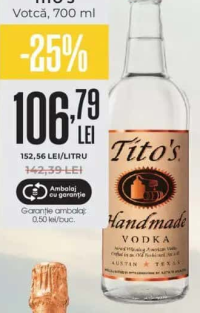 Tito's Votcă, 700 ml