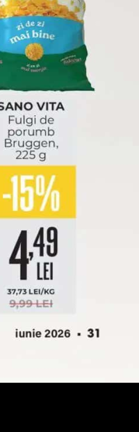 SANO VITA Fulgi de porumb Bruggen, 225 g