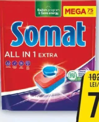 Somat Detergent Mașina de Spălat Vase, 42/60/75 tablete/4in1, 50 caps.