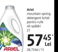 Ariel mountain spring detergent lichid pentru rufe 40 spălări 2l