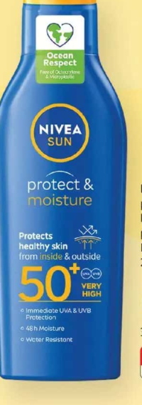 Nivea Sun protect & moisture loțiune de corp protecție solară FPS 50+ 200 ml