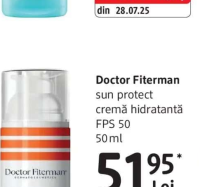 Doctor Fiterman sun protect cremă hidratantă FPS 50 50 ml