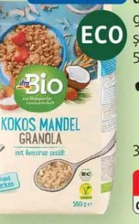 dmBio granola cu cocos și migdale 500 g