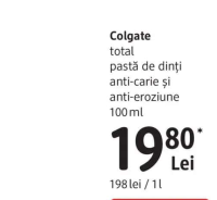 Colgate total pastă de dinți anti-carie și anti-eroziune 100 ml