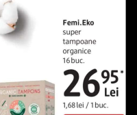 Femi.Eko super tampoane organice 16 buc.
