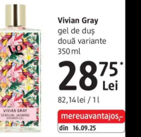 Vivian Gray gel de duș două variante 350 ml