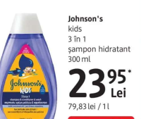 Johnson's kids 3 în 1 şampon hidratant 300 ml