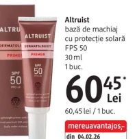 Altruist bază de machiaj cu protecție solară FPS 50 30 ml 1 buc.