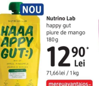 Nutrino Lab happy gut piure de mango 180 g