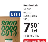 Nutrino Lab so gut mix cu ovăz și chia 180 g