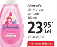 Johnson's shiny drops şampon 500 ml
