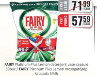 FAIRY Platinum Plus Lemon detergent vase capsule 59buc