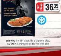 EDENIA file din piept de pui pane 1kg