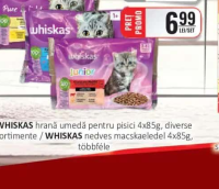 WHISKAS hrană umedă pentru pisici 4x85g, diverse sortimente