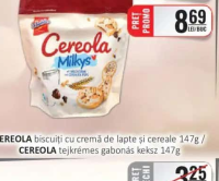 CEREOLA biscuiți cu cremă de lapte și cereale 147g