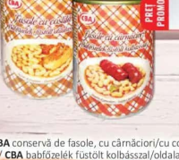 CBA conservă de fasole cu cârnăciori/cu costiță 800g