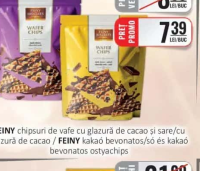 FEINY chipsuri de vafe cu glazură de cacao și sare/cu glazură de cacao 110g