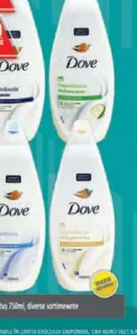 DOVE gel duș 750ml, diverse sortimente