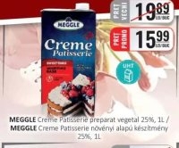 MEGGLE Creme Patisserie preparat vegetal 25%, 1L / MEGGLE Creme Patisserie növényi alapú készítmény