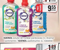 IGIENOL soluție de curățat pardoseala 1L, diverse sortimente