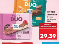 RITTER Ciocolată diverse sortimente 218 g**