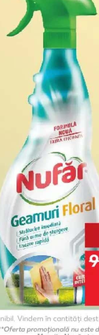 NUFĂR Soluție de curățat geamuri floral 500 ml