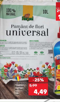 Florisol Pământ de flori universal 10L 1 buc