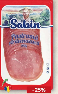 SABIN Pastramă Ardelenească feliată 100 g