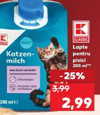 Kaufland Classic Katzen-milch Lapte pentru pisici 200 ml