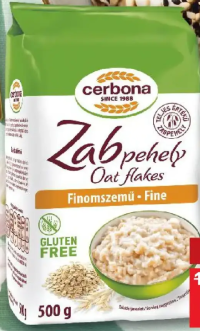 CERBONA Fulgi fini de ovăz fără gluten 500 g