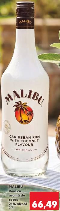 MALIBU Rom cu aromă de cocos 21% alcool 0,7 l