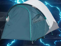Quechua CORT DE CAMPING 2 LOCURI, MH100 XL FRESH & BLACK