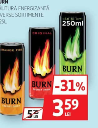BURN Băutură energizantă diverse sortimente 0.25L