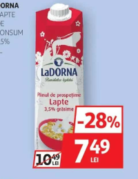 LaDORNA LAPTE DE CONSUM 3.5% 1L