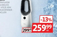 Qilive Ventilator Bladeless 3 Viteze, 60W Telecomandă Inclusă