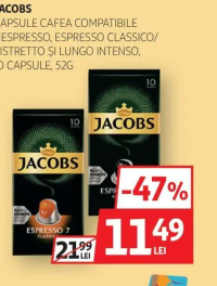 Jacobs Capsule Cafea Compatibile Nespresso 10 capsule, 52g