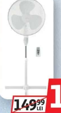 Qilive Ventilator de podea Q.6847, 45 W, 3 viteze, telecomandă, alb