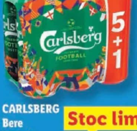 CARLSBERG Bere blondă alc. 5.2% vol. (5+1) x 0.5 L