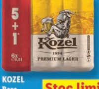 KOZEL Bere blondă alc. 5% vol. (5+1) x 0.5 L