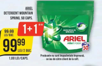 Ariel Detergent Mountain Spring, 50 caps.