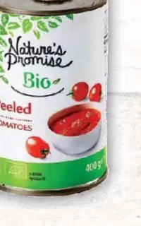 NATURE'S PROMISE BIO ROȘII DECOJITE ÎN SUC DE ROȘII, 400G