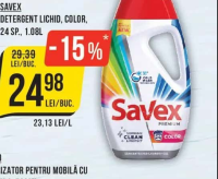 Savex Detergent lichid Color, 24 sp., 1.08L