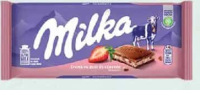 MILKA Ciocolată cu cremă de căpșuni 100 g