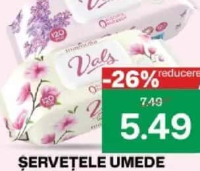 Vals Șervețele umede 120buc