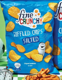 Fine Crunchy Chipsuri ondulate cu sare 150 g