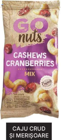 GOnuts Caju crud și merișoare 70g