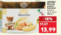 Adoro Biscuiți pentru bebeluși banane de la 6 luni 250 g